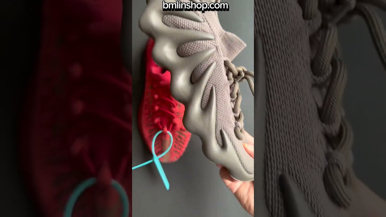 Which pair of shoes would you choose?|Yeezy350 SLATE Red &Yeezy450 Soot close shot!（BMLin Shop ）