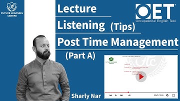 OET Listening (Part A) Post Time Management Tips (With Sir Sharly) #flclahore
