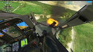 Microsoft Flight Airbus Helicopters H145 Firefighter methane gas ...mission complete