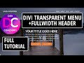 Divi Transparent Header Menu - 2021