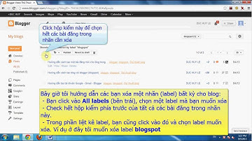 Cách xóa nhãn (Label) cho blog trong blogger