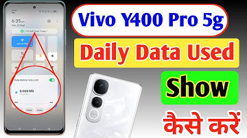 Vivo Y400 Pro 5g Enable daily data Used | Vivo Y400 Pro 5g Enable Data Usage Notification Bar