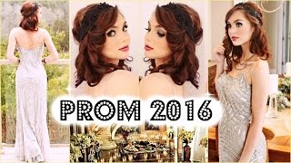 GRWM Prom 2016 | Great Gatsby / 1920's Flapper Makeup, Bob & Gown