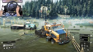 Farmtruck Rescue - SnowRunner | Thrustmaster TX gameplay