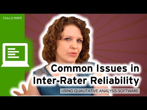 Common Issues With Inter-Rater Reliability: Qualitative Research Methods -  Youtube