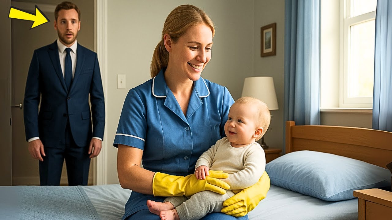 CHEF BETRITT DAS ZIMMER UND SIEHT DIE PUTZKRAFT SEIN BABY STILLEN… SEINE REAKTION SCHOCKIERT ALLE!