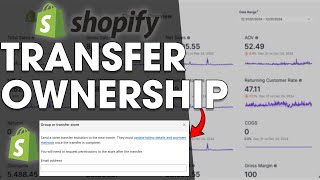 Shopify - How To Transfer Store Ownership (Transfer Shopify Store to New Owner)