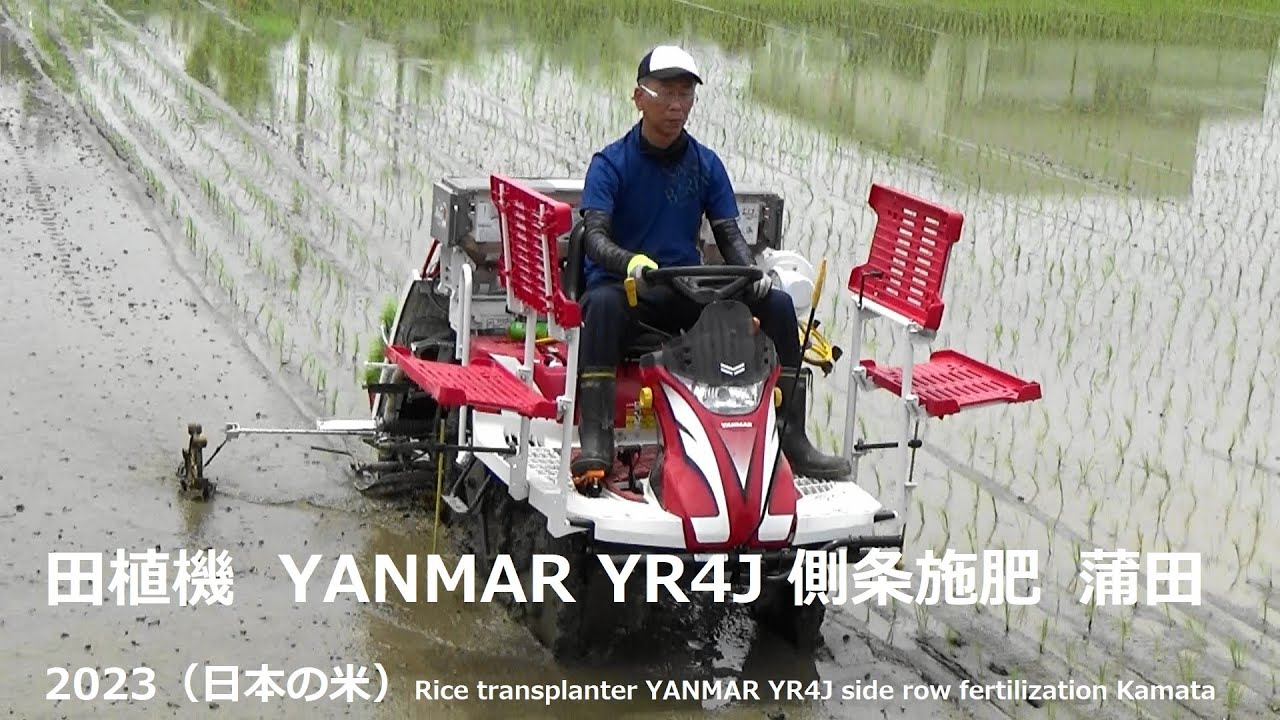 田植機 YANMAR YR4J 側条施肥 蒲田 2023（日本の米）Rice transplanter