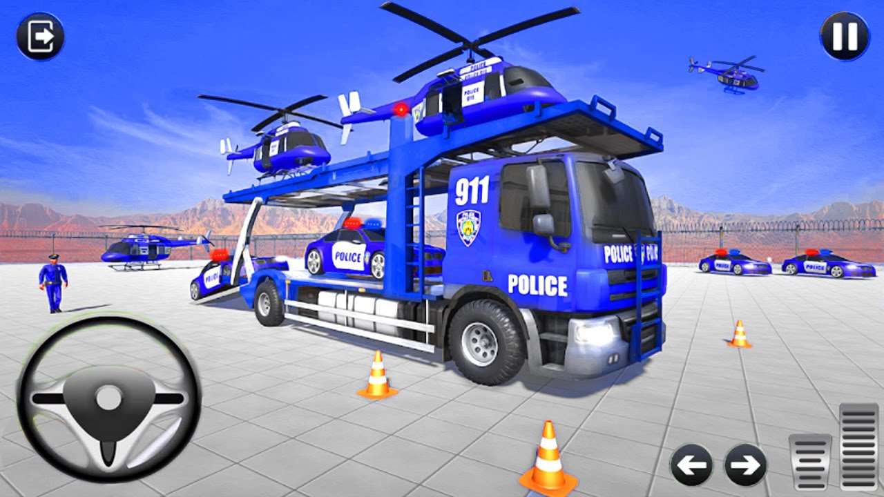 Police Vehicle Transport Truck Sim - Police Transport Driving - Android Gameplay