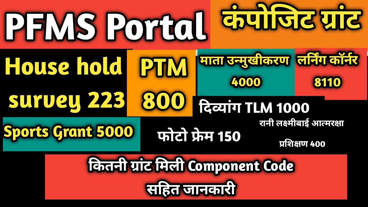 composite school grant limit aur components code pfms grant 