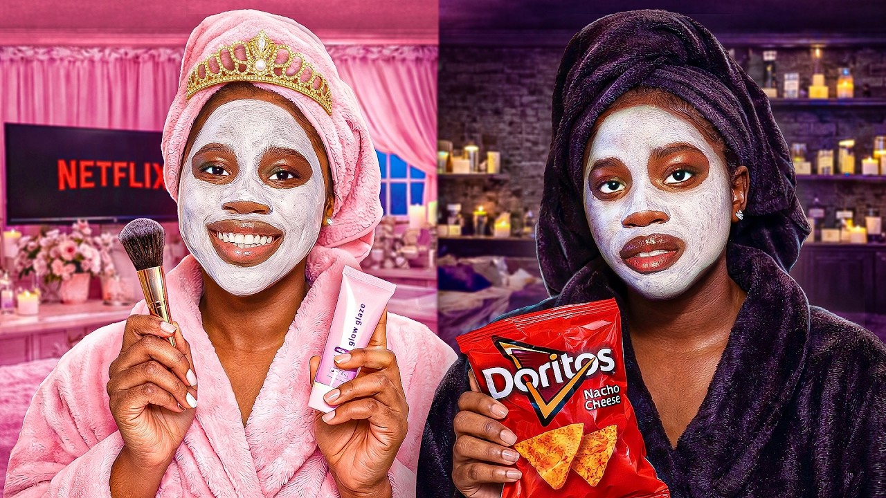 Princess vs Messy Girl: SPA SLEEPOVER - YouTube