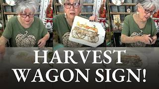 Full Chalk Couture Faux Watercolor Harvest Wagon Fall Decor Update