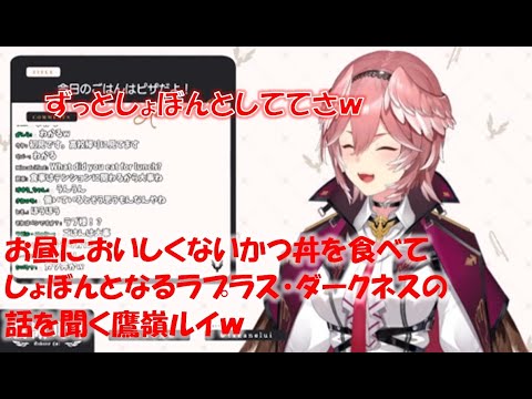 お昼においしくないかつ丼を食べてしょぼんとなるラプラス・ダークネスの話を聞く鷹嶺ルイw【鷹嶺ルイホロライブ切り抜き】