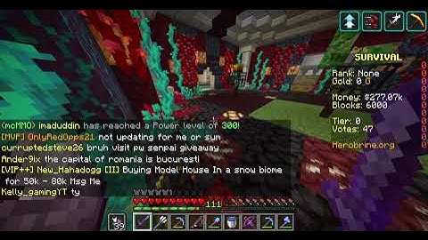 how to earn money in herobrine.org.server(pt-8) lets go!!