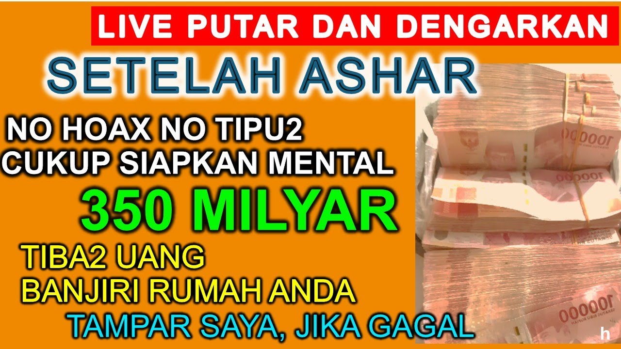 SETELAH ASHAR SELAMAT ANDA TERPILIH HARI INI ✅ UANG DATANG SENDIRI KERUMAH ANDA | Doa pembuka rezeki