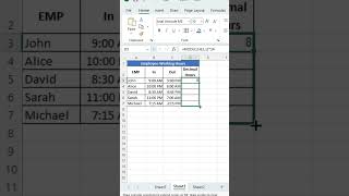 Celebrity MOD Formula | Calculate Employee Working Hours in Excel #excelshorts #exceltips #shorts Net Worth