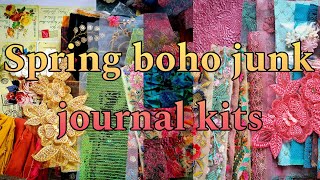 New spring boho junk journal kit restocked | flip through | bohoneeds