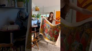 Pro Artist Tip Painting On Unstretched Canvas Makes Transport And Storage Easy