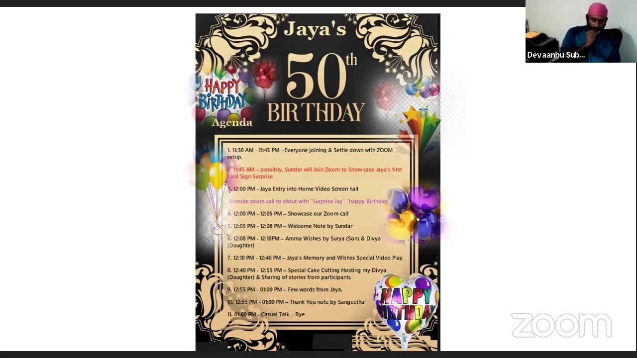 Jaya's 50th Birthday Celebration