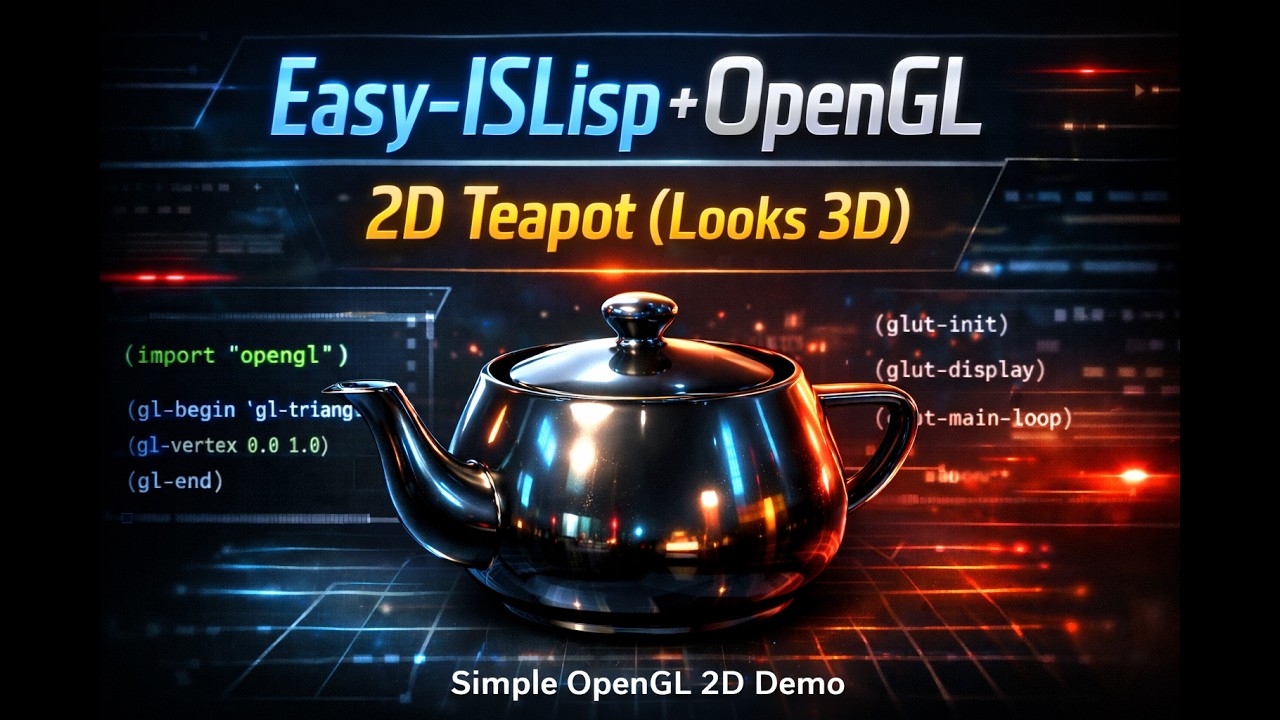 Easy-ISLisp OpenGL Library in 1 Minute - YouTube