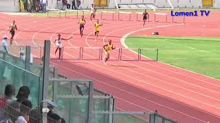 Girls 400m hurdles final. Super Zonal 2023. Ashanti Region.