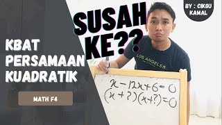 TIPS SOALAN KBAT MATH F4 PERSAMAAN KUADRATIK