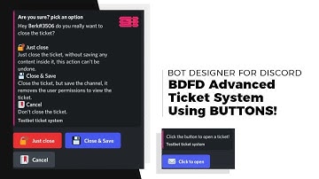 [READ DESC] Advanced TICKET system with BUTTONS | Bot Designer For Discord: Guide