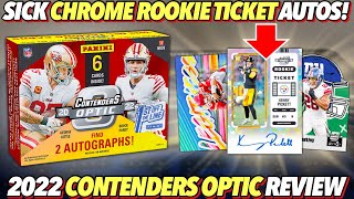 SICK CHROME CONTENDERS CARDS 2 BOXES 2022 Panini Contenders Optic Football FOTL Hobby Box Review