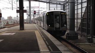 西鉄天神大牟田線 花畑駅 西鉄3000形3012F おお貴族ラッピング電車 入線
