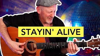 PDF Sample Stayin' Alive Adam Rafferty guitar tab & chords by Bee Gees.