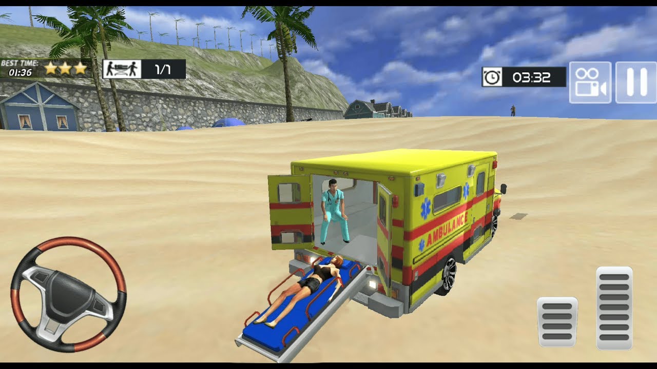 Summer Coast Guard Beach Bay - Ambulance Driver Simulator | Android Gameplay