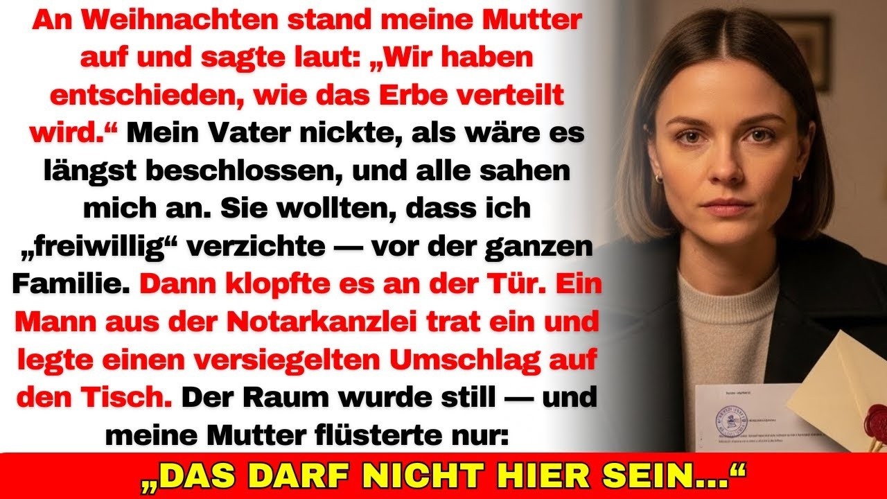 An Weihnachten wollten meine Eltern Erbe „verkünden“ — bis der Umschlag meines Großvaters auftauchte