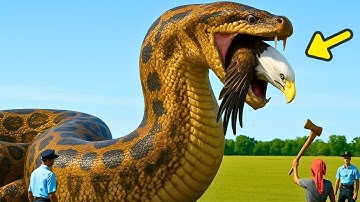 Brave Heroes Rescue a Poor Eagle From a Dangerous Mutant Giant Python 🐍🦅