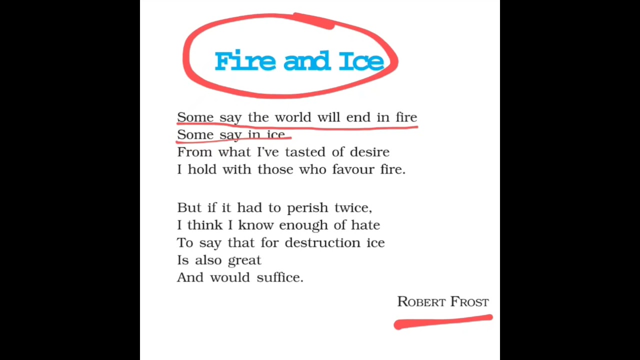 fire and ice class 10 poem line by line explanation link in description 