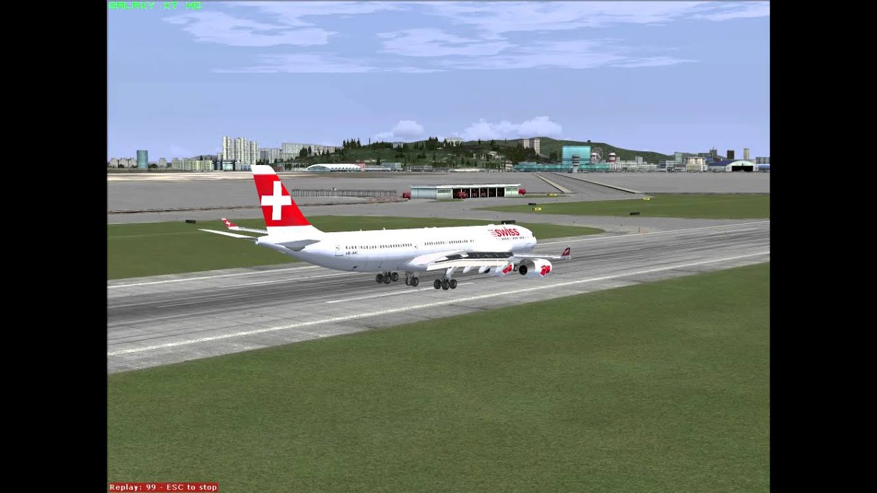 [FSX] Wilco A340-300 Merge Thomas Ruth LANDING TEST - YouTube