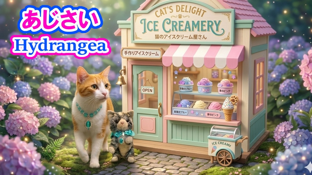 夢見る猫】紫陽花の小径を散歩した猫 / A dreaming cat walking on the