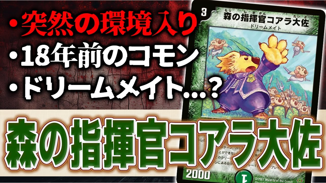 【No.2】18年前のコモン『森の指揮官コアラ大佐』が突如環境入りした話【デュエマ環境カード解説】