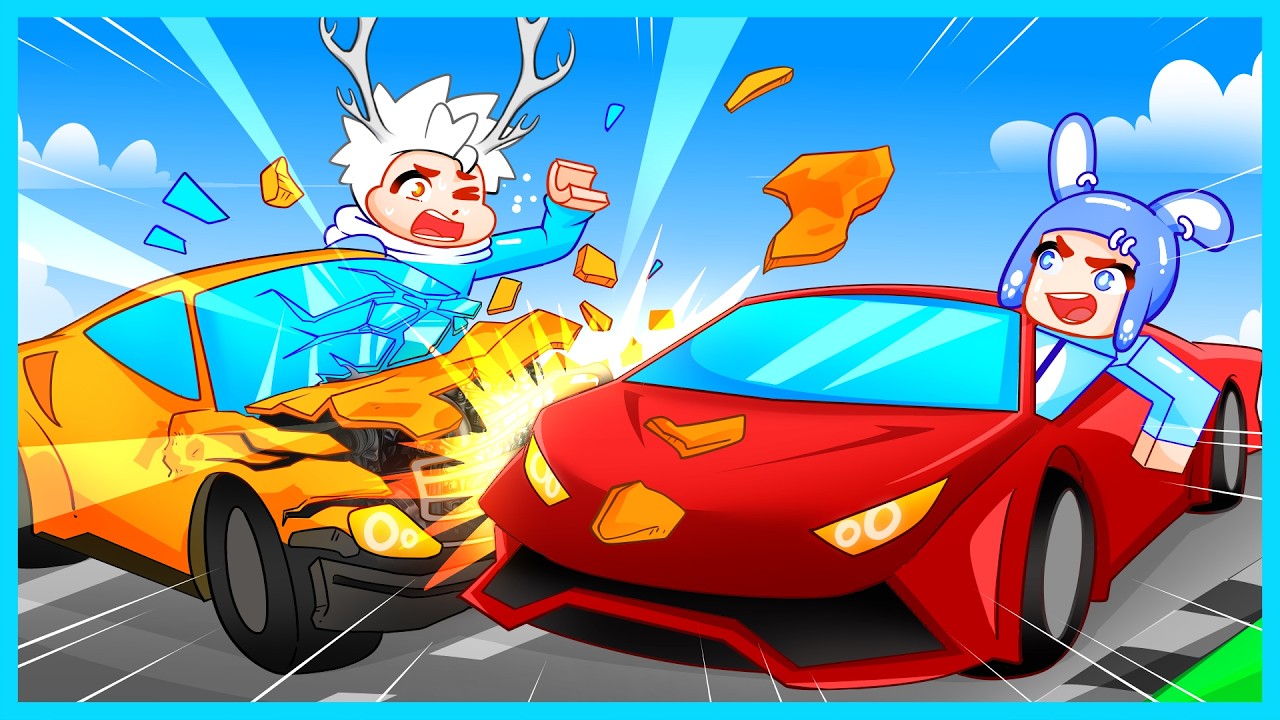 SEREM BANGET! TABRAKAN MOBIL Vs MOBIL Di ROBLOX!