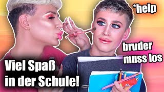 Ich schminke meinen kleinen Bruder für die Schule | Marvyn Macnificent ft. Ossi Glossy