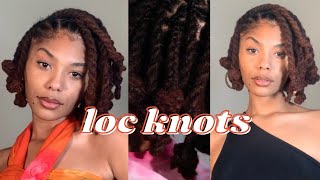 HOW TO: QUICK &amp; EASY LOC KNOT TUTORIAL FOR MEDIUM LENGTH THICK LOCS| thequalityname