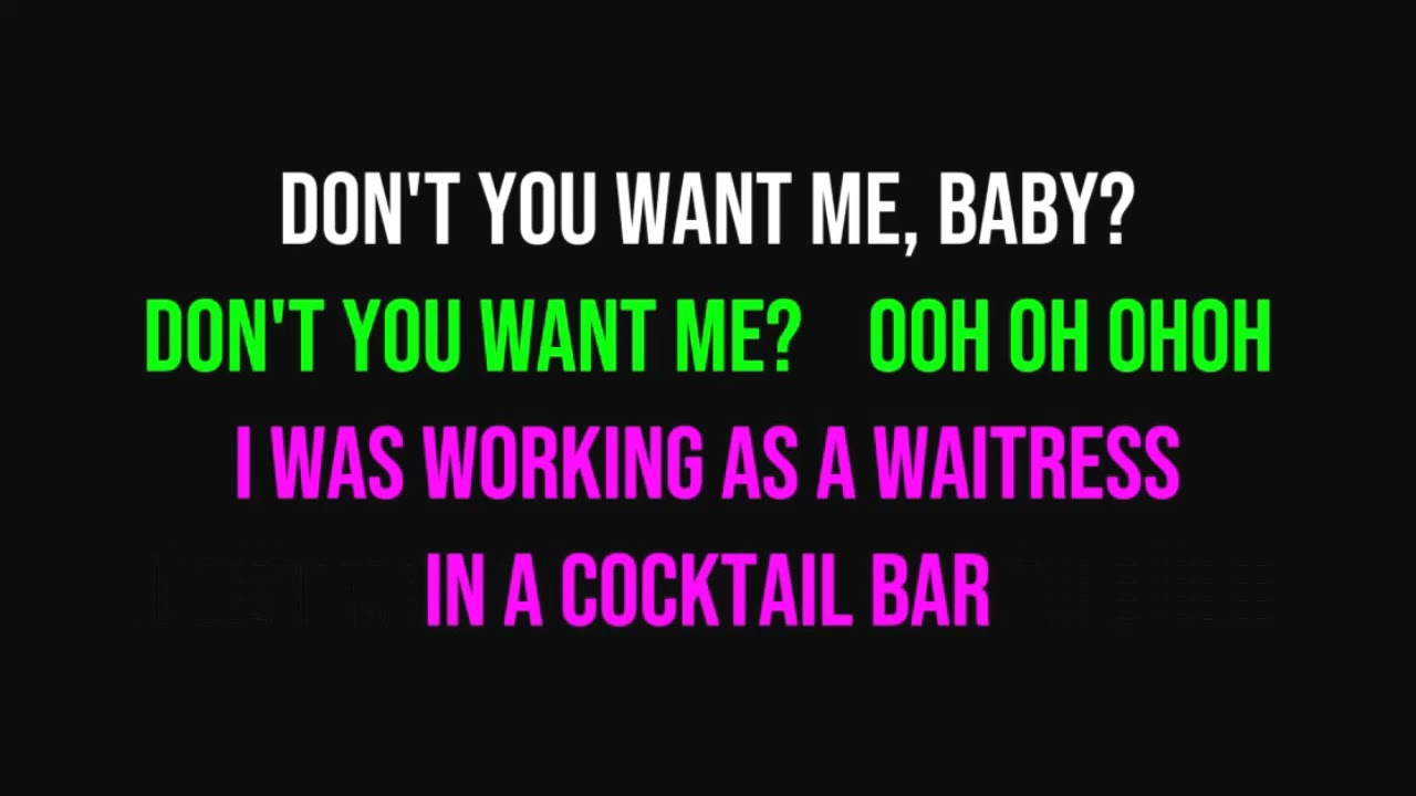 Don't You Want Me - The Human League - Karaoke