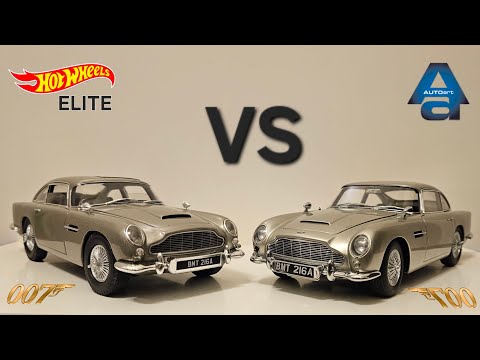 Autoart VS hot wheels elite with the Aston Martin DB5 from James Bond