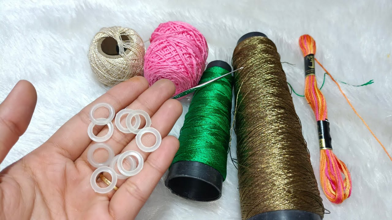 How to make crochet Ring with 4 different Yarns in hindi,Crochet for