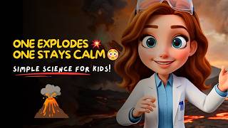 Some Volcanoes Explode… Others Don’t 😲 Why? | Science Explained for Kids #minidocsforkids