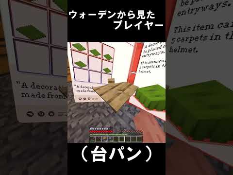 ウォーデンから見たプレイヤー #shorts #マイクラ #minecraft #マインクラフト