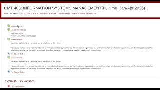 CMT 403: Info Sys Mnt Ruto's class AI Transcripted screenshot 1