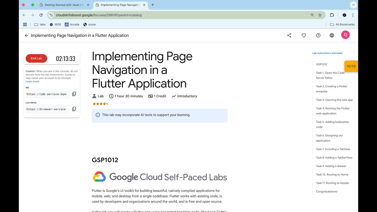 Implementing Page Navigation in a Flutter Application | #qwiklabs | # ...