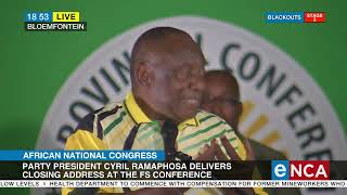 Ramaphosa addresses ANC Free State Conference