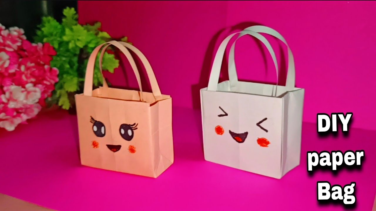 How to make paper Bag / origami paper bag / origami gift bag / art and