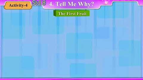 Std 8 English Unit 4 Activity 4 B video